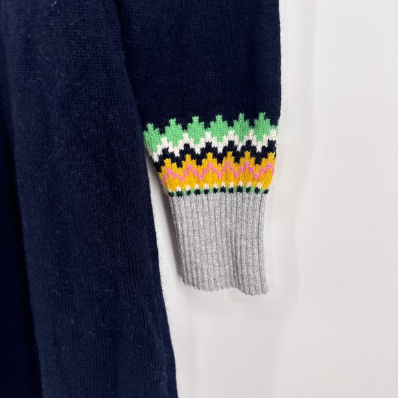 Boden Millie Fair Isle Wool Blend Knit Sweater Dress Blue US 10R Soft Alpaca - Picture 4 of 11